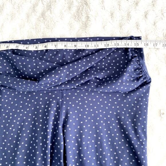 Nike Yoga Navy Polka Dot Twist 7/8 Cropped Athletic Tights Leggings XL - Picture 5 of 7